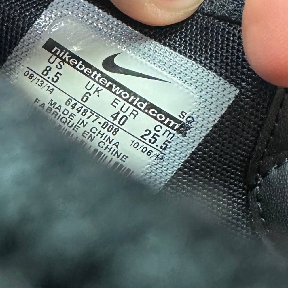 Nike Dunk Sky Hi Shoes Womens 8.5 Essential Triple Black Leather Wedge High Top - Picture 9 of 10